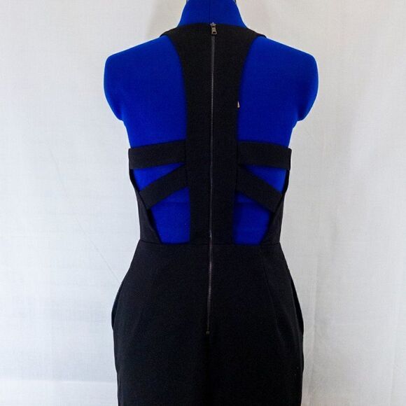 ABS Allen Schwartz Vegan Leather Dress w/ Back Cut - Picture 9 of 12